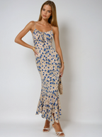 Chloé | Robe Maxi à Bretelles Spaghetti Tendance Élégant