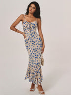 Chloé | Robe Maxi à Bretelles Spaghetti Tendance Élégant