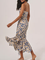 Chloé | Robe Maxi à Bretelles Spaghetti Tendance Élégant