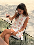 Élise | Robe Mini d'Été Imprimé Floral Tendance Effortless