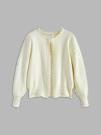 Camille | Cardigan avec Bord Perlé Tendance Élégant