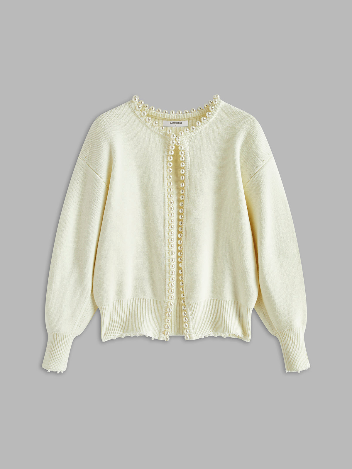 Camille | Cardigan avec Bord Perlé Tendance Élégant