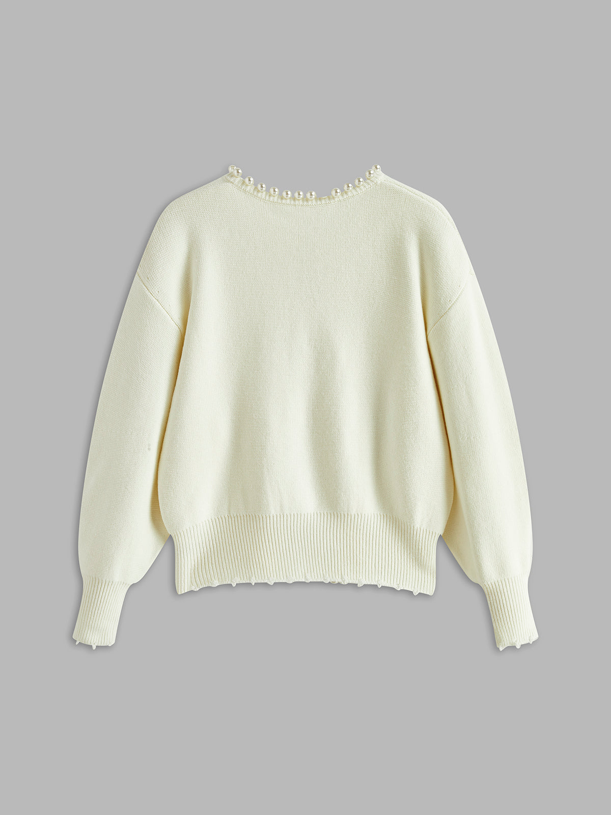 Camille | Cardigan avec Bord Perlé Tendance Élégant