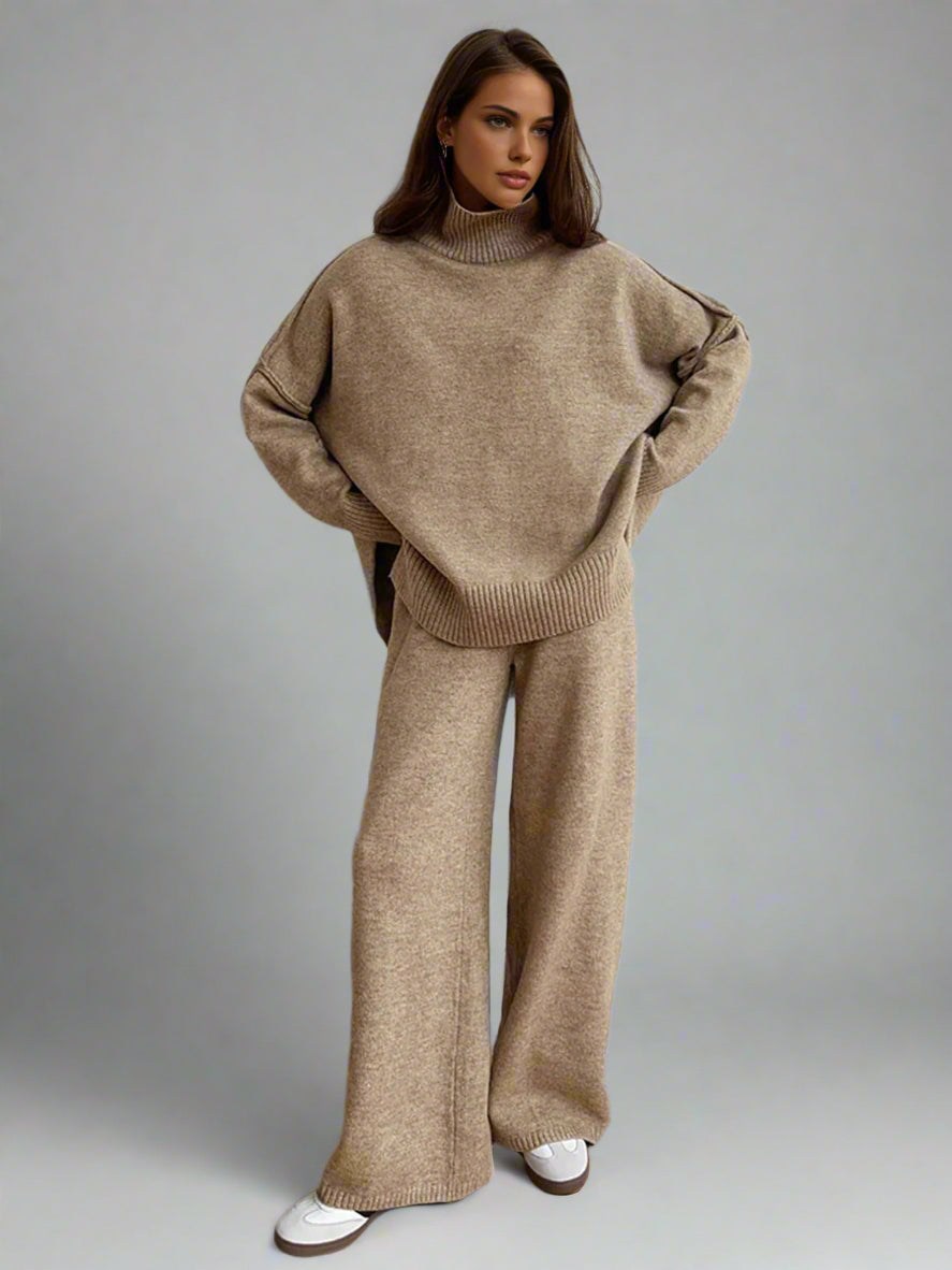 Ensemble de Détente Tendance en Tricot Doux