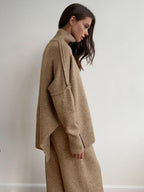 Ensemble de Détente Tendance en Tricot Doux