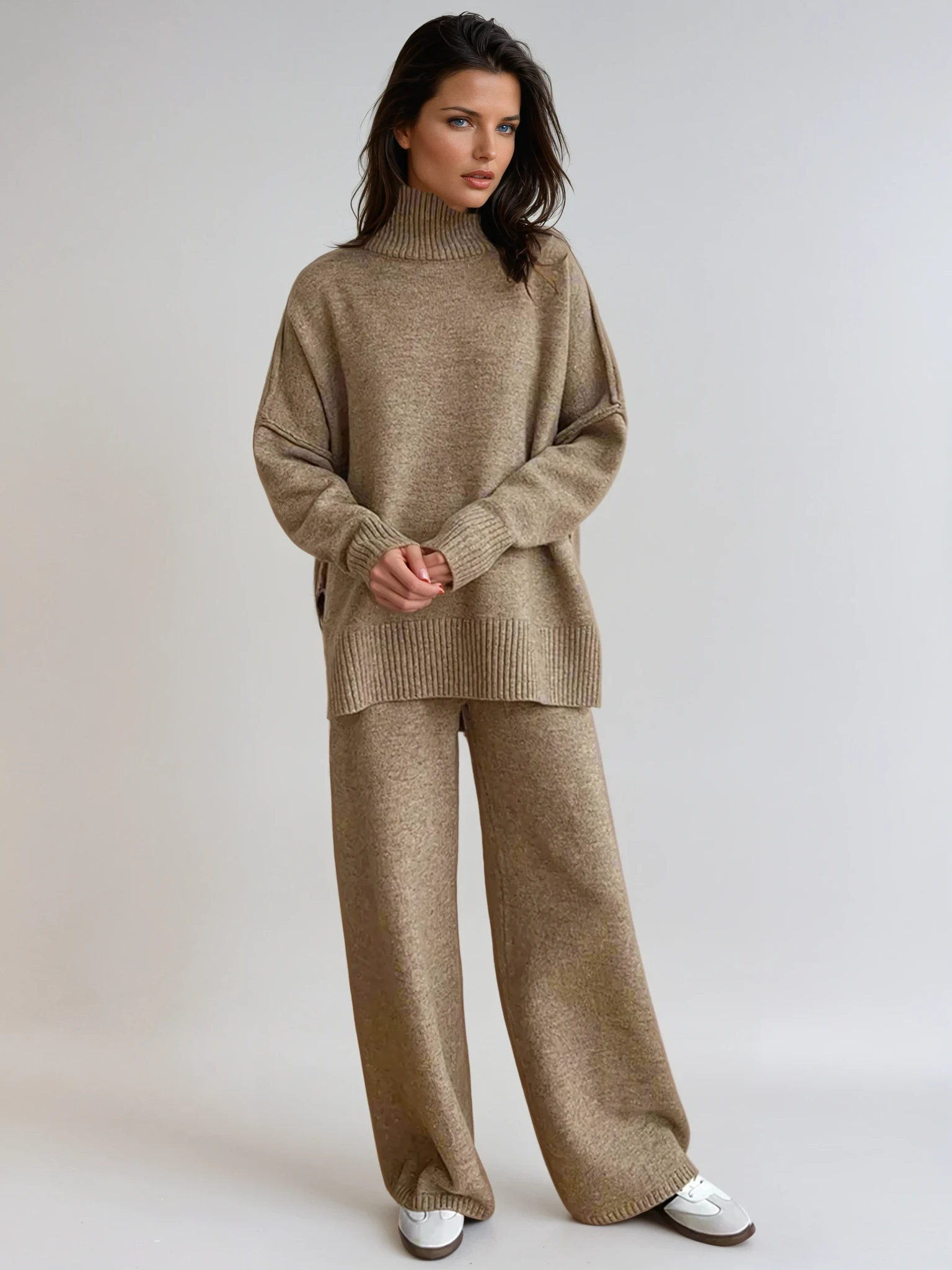 Ensemble de Détente Tendance en Tricot Doux