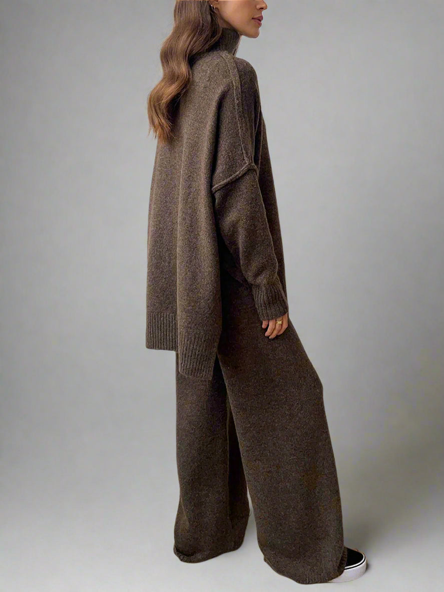 Ensemble de Détente Tendance en Tricot Doux