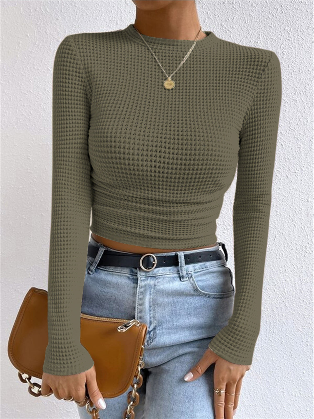 Camille | Haut à manches longues Tendance Effortless