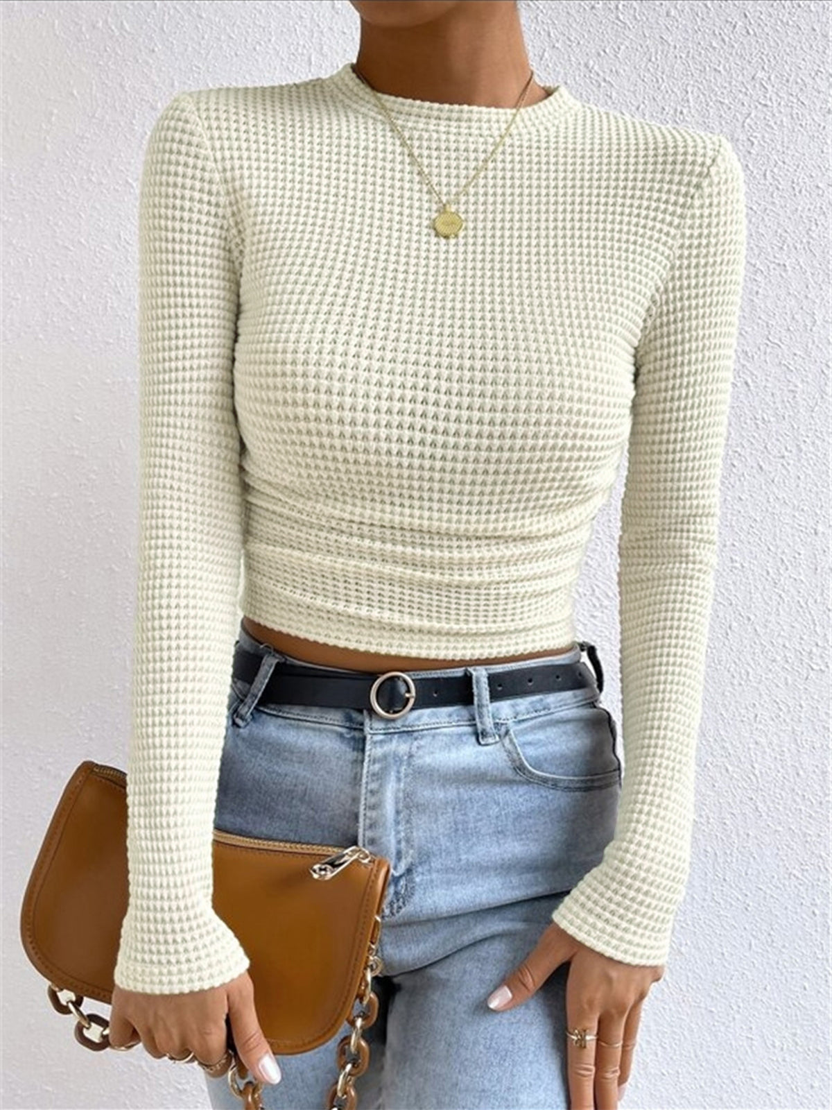 Camille | Haut à manches longues Tendance Effortless