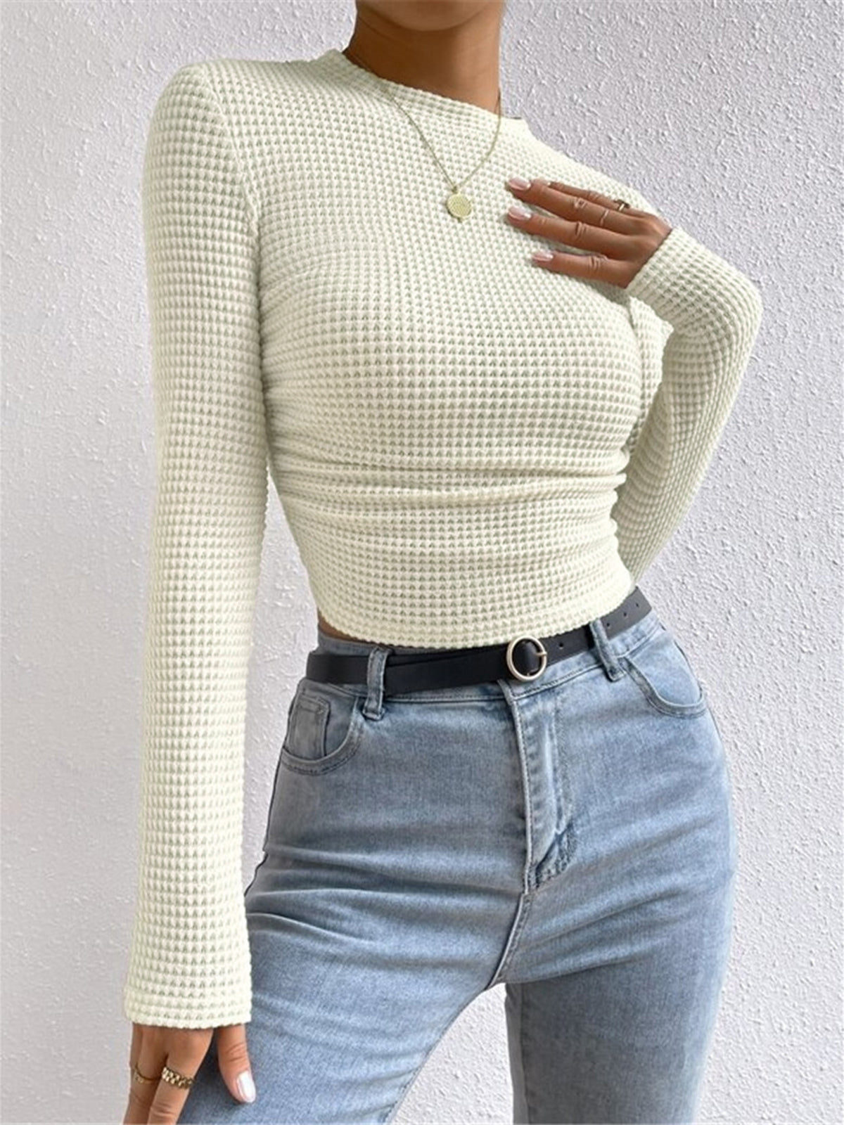 Camille | Haut à manches longues Tendance Effortless