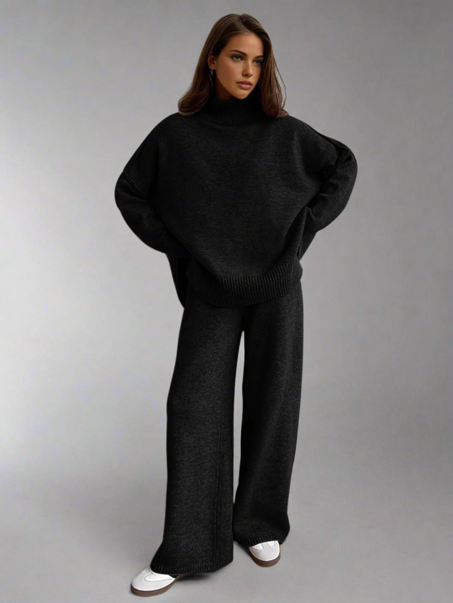 Ensemble de Détente Tendance en Tricot Doux
