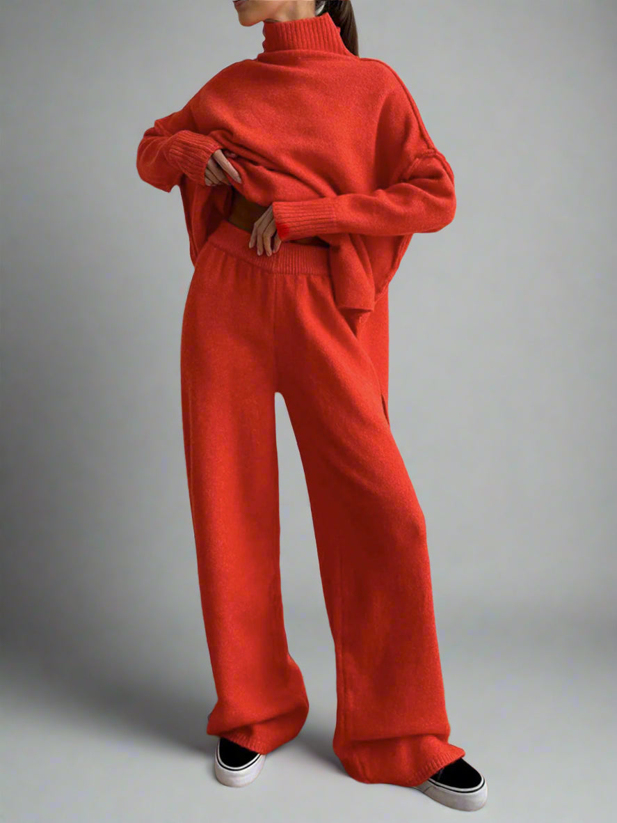 Ensemble de Détente Tendance en Tricot Doux