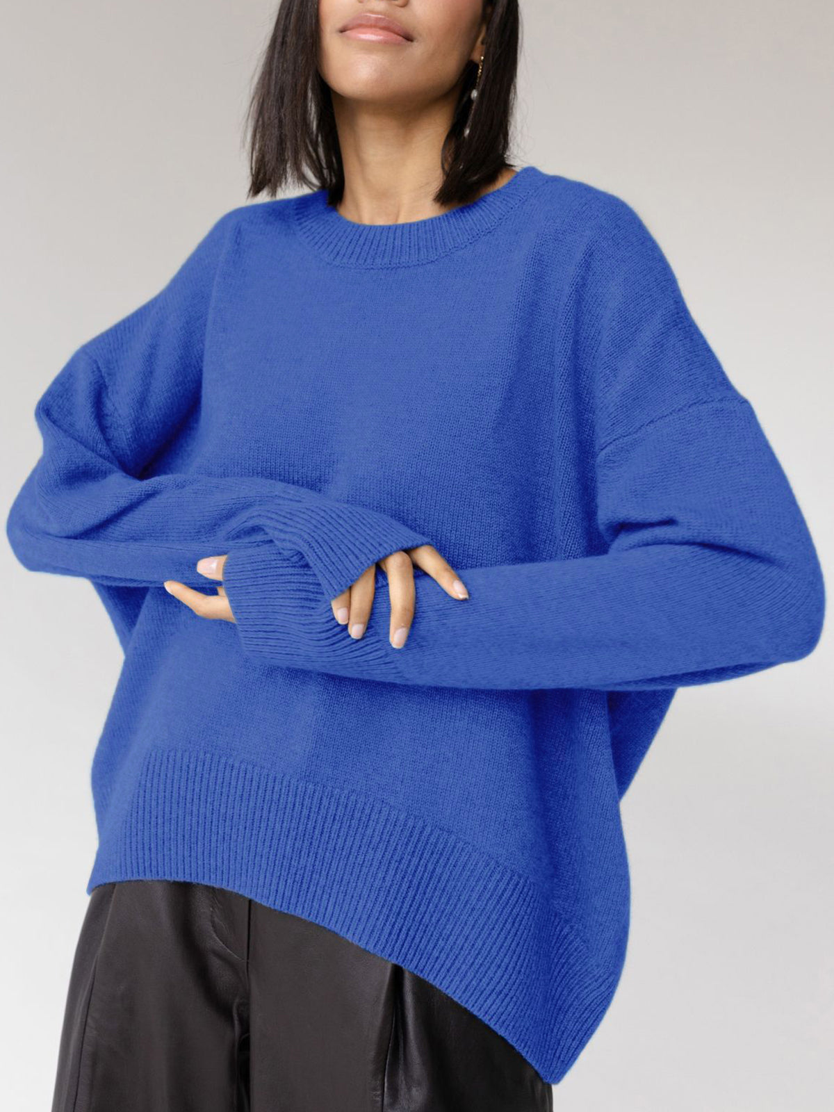 Clara | Pull Oversize à Col Rond Tendance Élégant