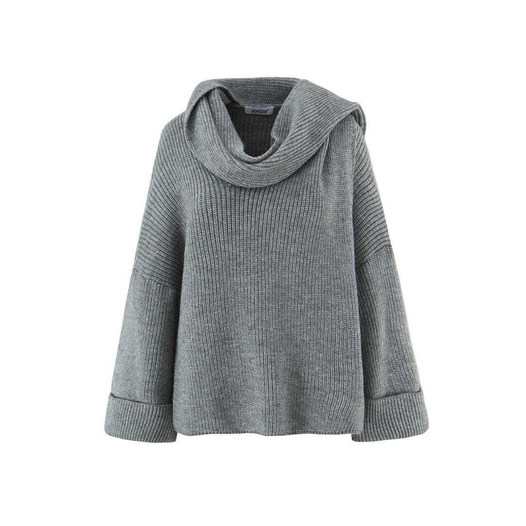 Pull Maille & Col Écharpe