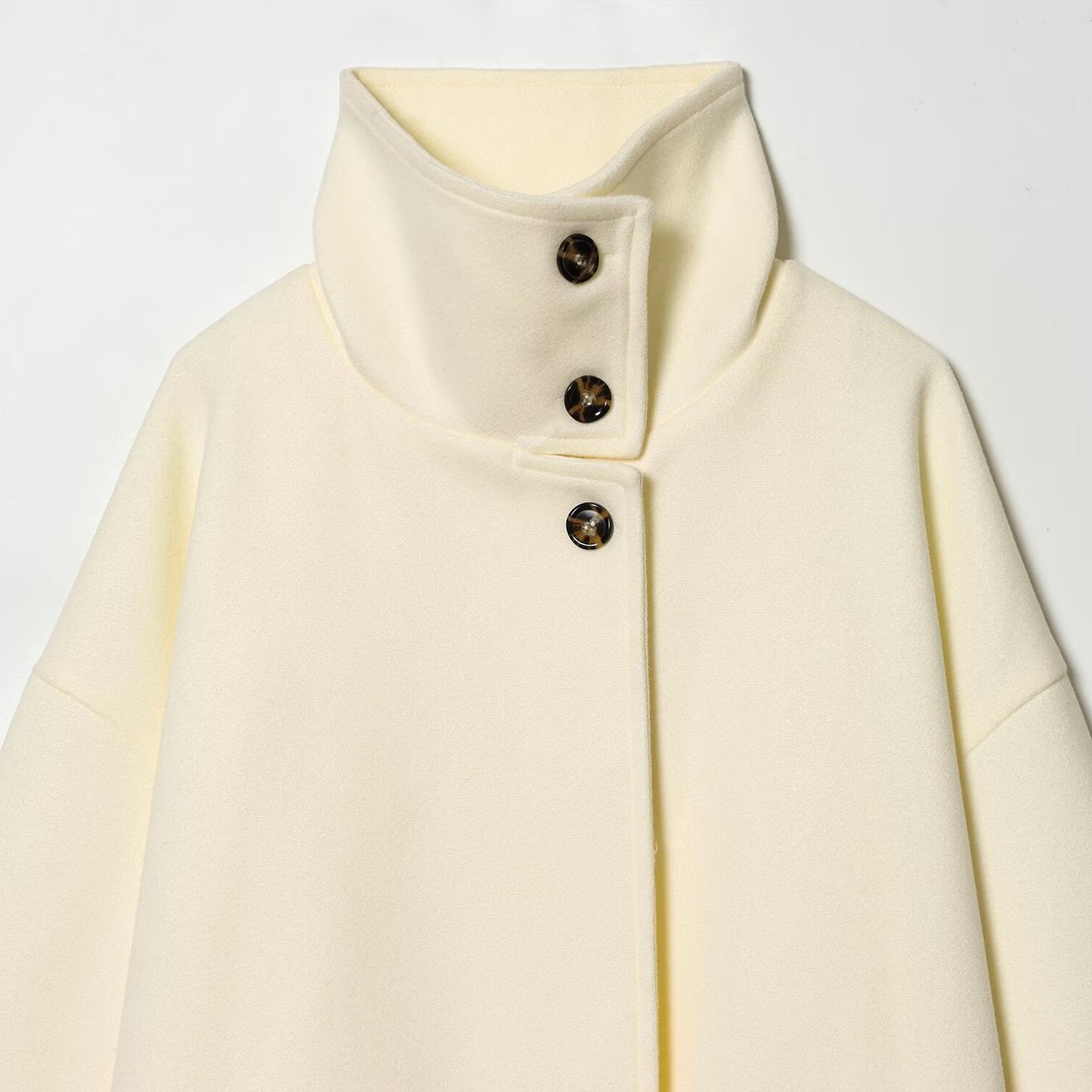 Manteau Long Femme à Col Montant