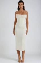 Bella | Robe Maxi de Mariage Sans Bretelles Tendance Élégant