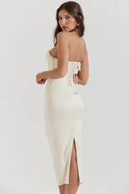 Bella | Robe Maxi de Mariage Sans Bretelles Tendance Élégant