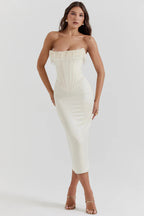 Bella | Robe Maxi de Mariage Sans Bretelles Tendance Élégant