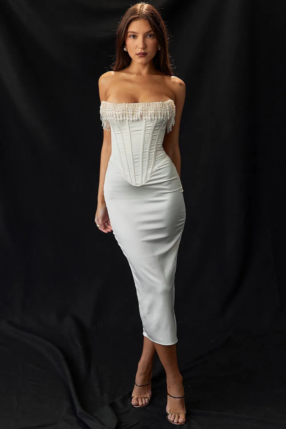 Bella | Robe Maxi de Mariage Sans Bretelles Tendance Élégant