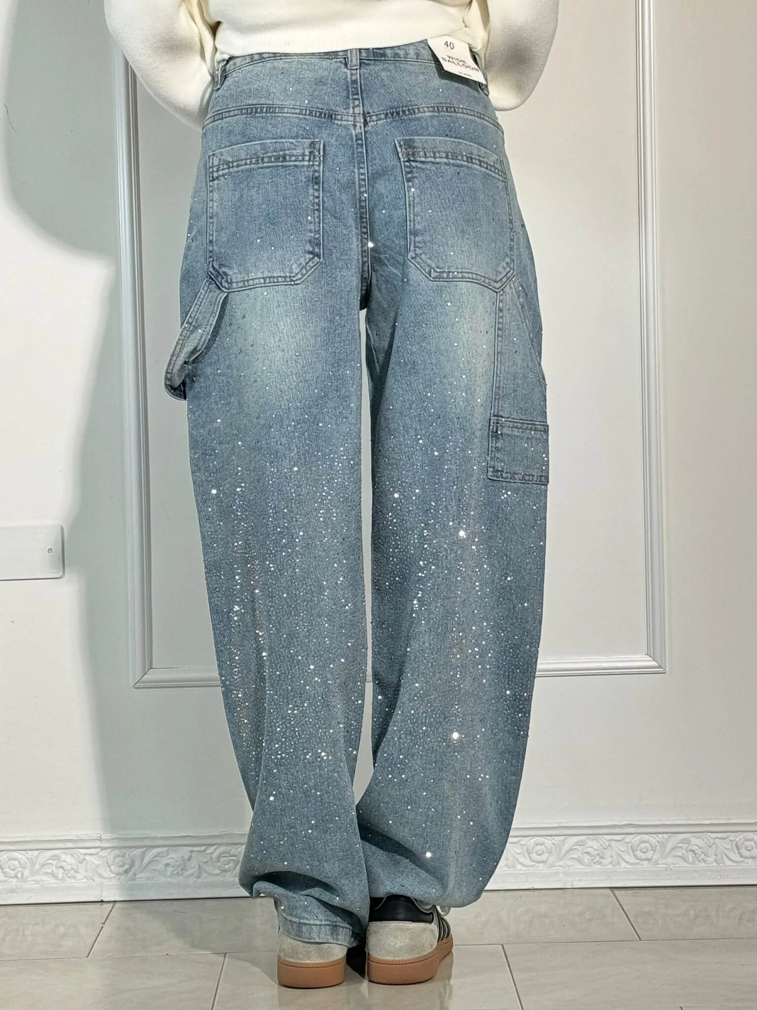 Jean en Denim Brillant Style Tendance
