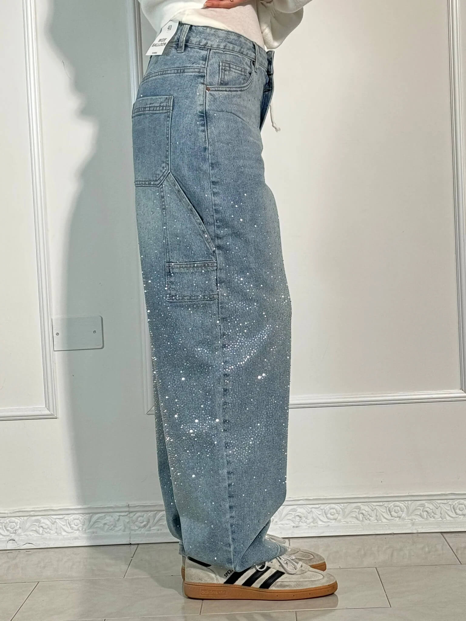 Jean en Denim Brillant Style Tendance