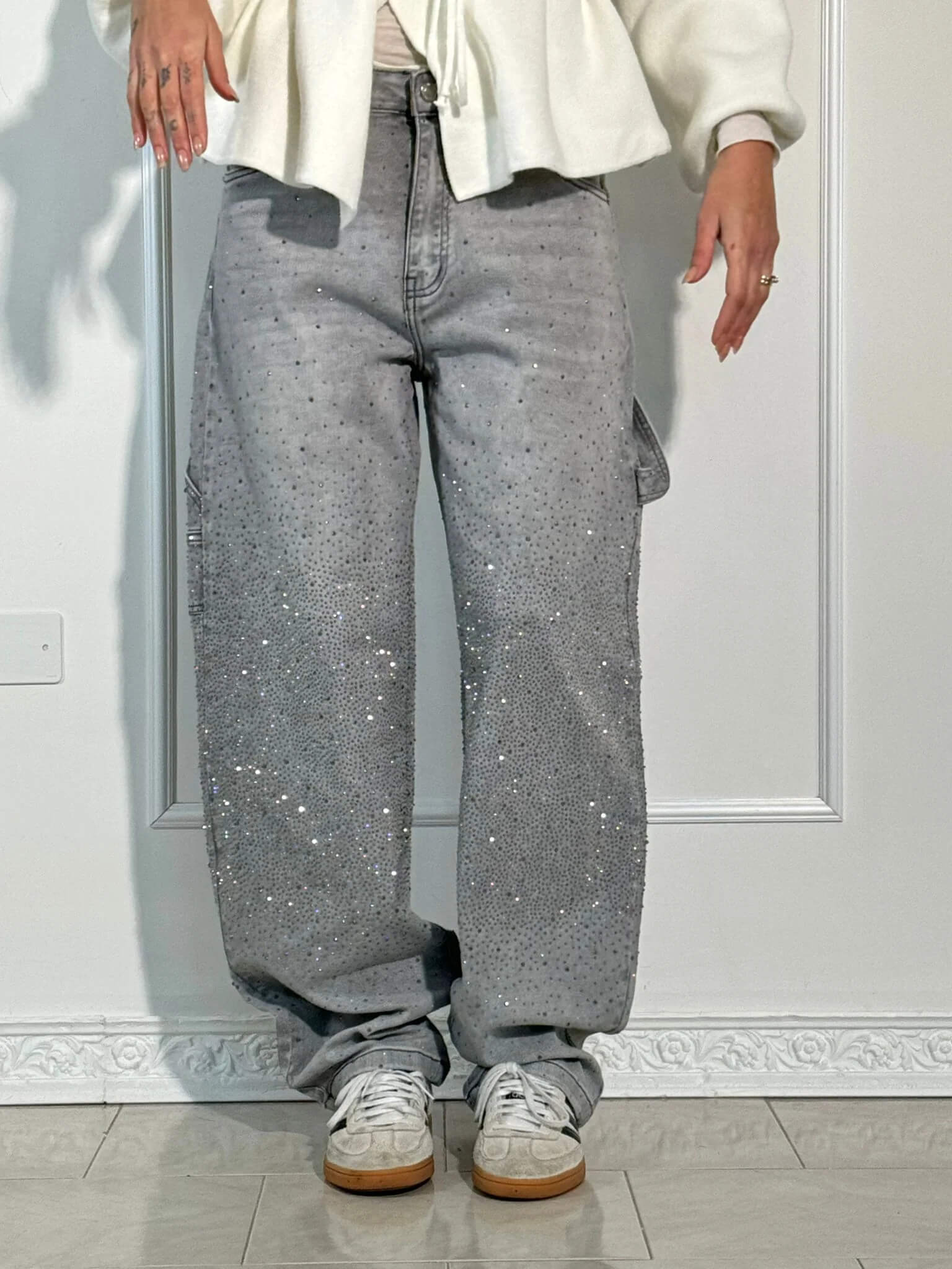 Jean en Denim Brillant Style Tendance