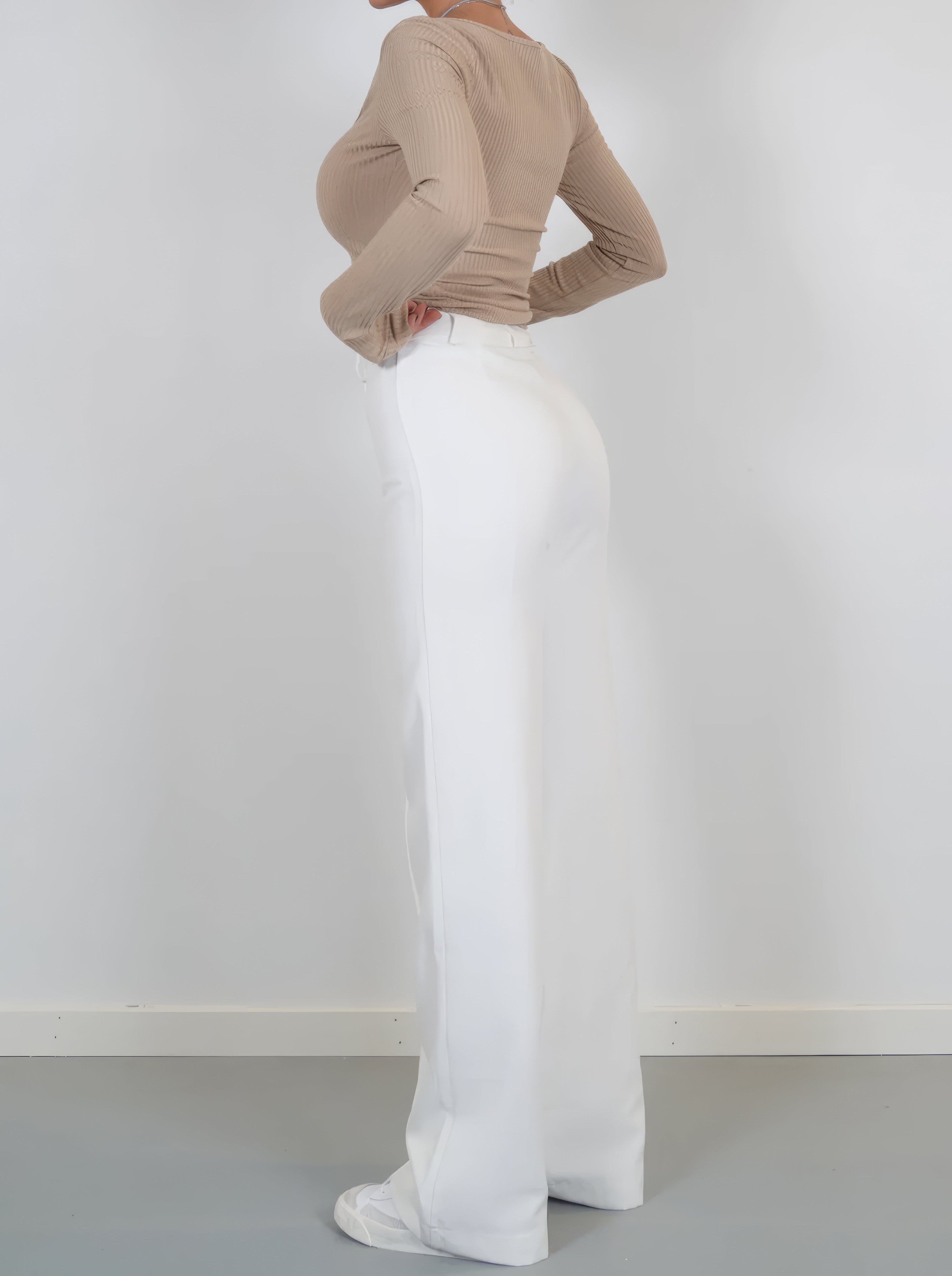 Pantalon Large Taille Haute Tendance pour Femmes
