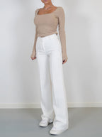 Pantalon Large Taille Haute Tendance pour Femmes