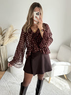 Blouse à pois dorés - Lola