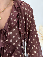 Blouse à pois dorés - Lola