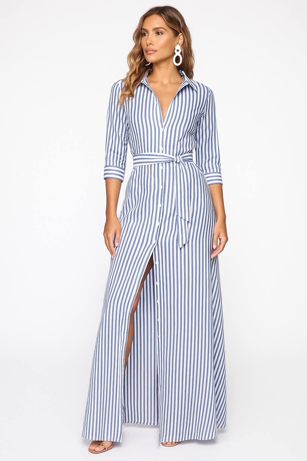 Claire | Robe Maxi Blouse Décontractée Tendance Effortless
