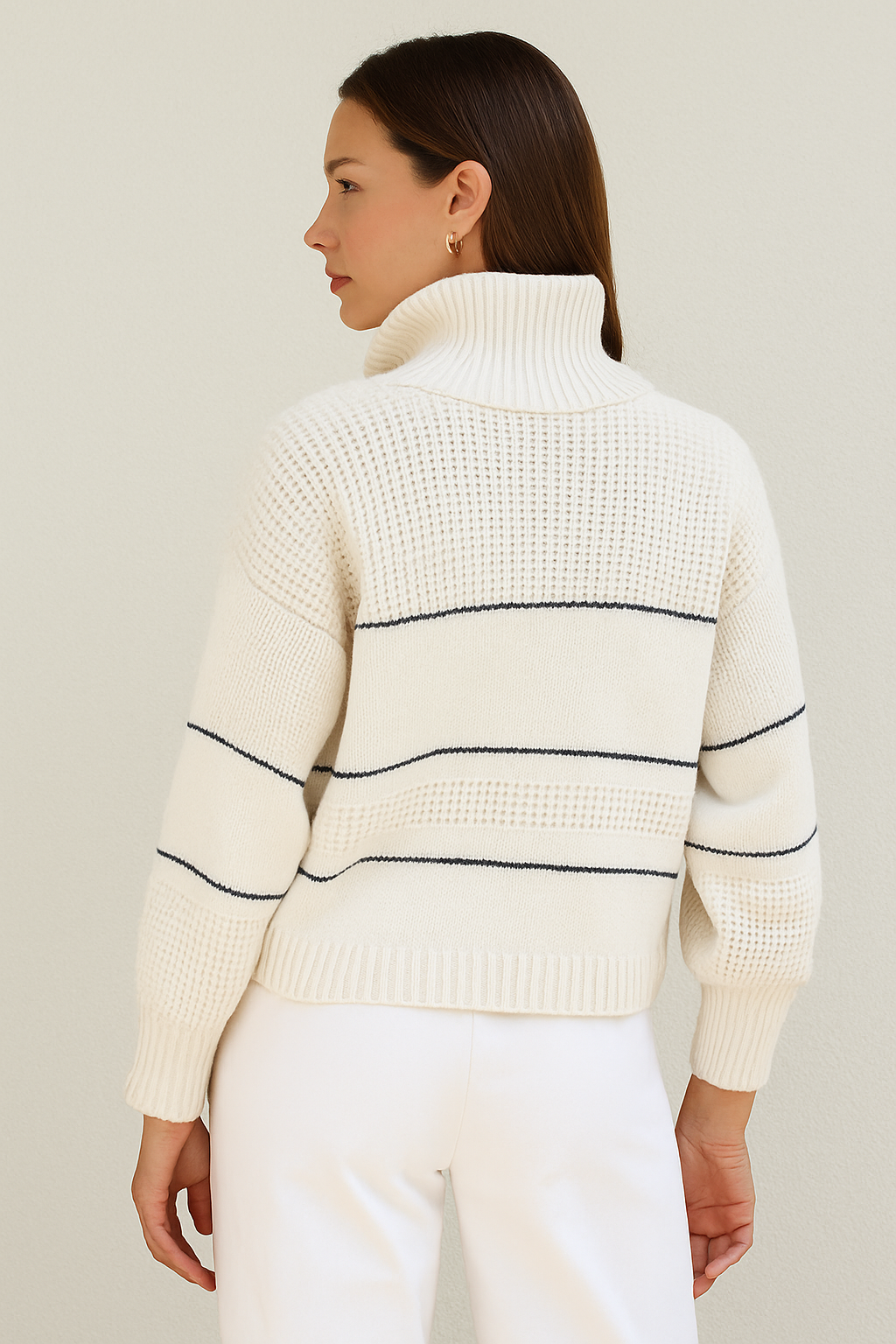Emma | Pull en Tricot à Col Boutonné Tendance Chic