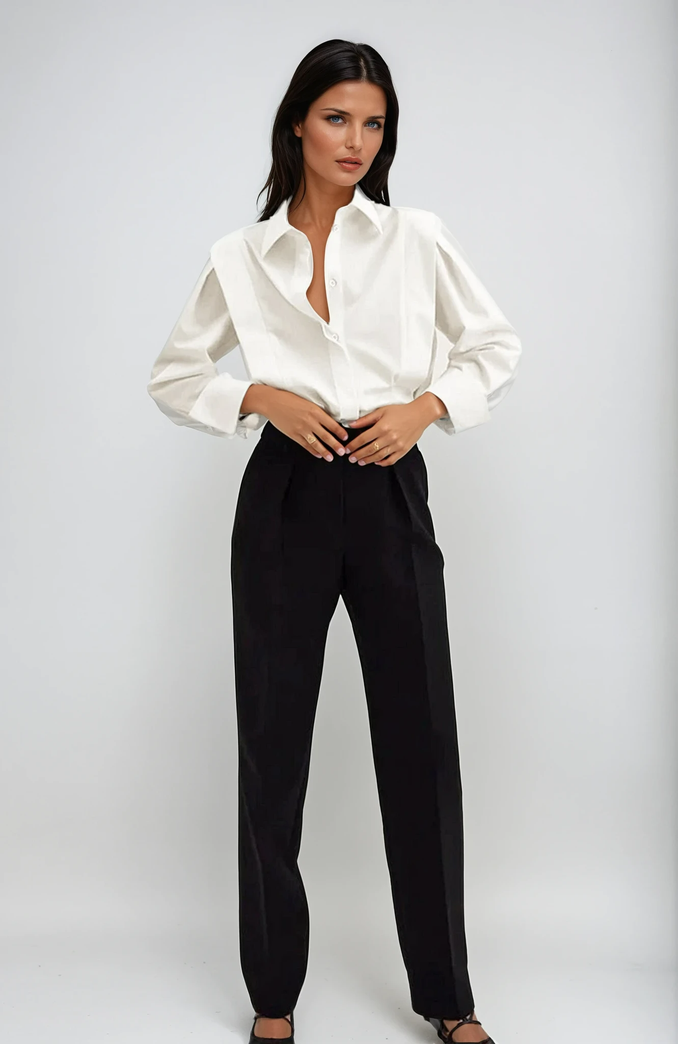 Élise | Chemise Carrée à Boutons Tendance Printanier