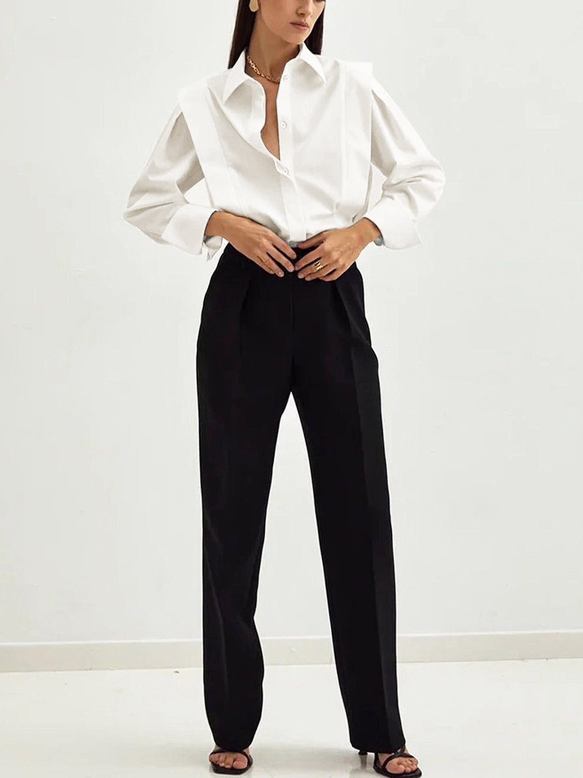 Élise | Chemise Carrée à Boutons Tendance Printanier