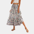 Camille - Jupe Vintage - Taille Élastique, Confortable, Décontractée - Femme