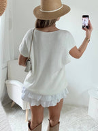 Cardigan ample blanc