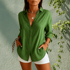 Manon - Chemise Casual Oversized Manches Longues Femme