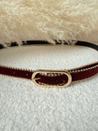 Ceinture bordeaux et dorée - Linsay