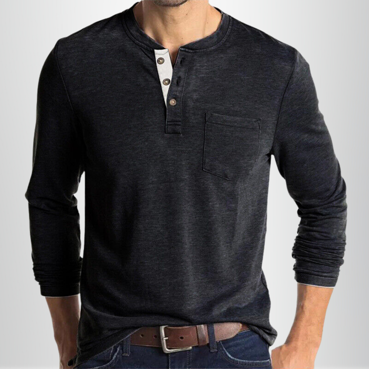 Louis - T-shirt automne fluide homme