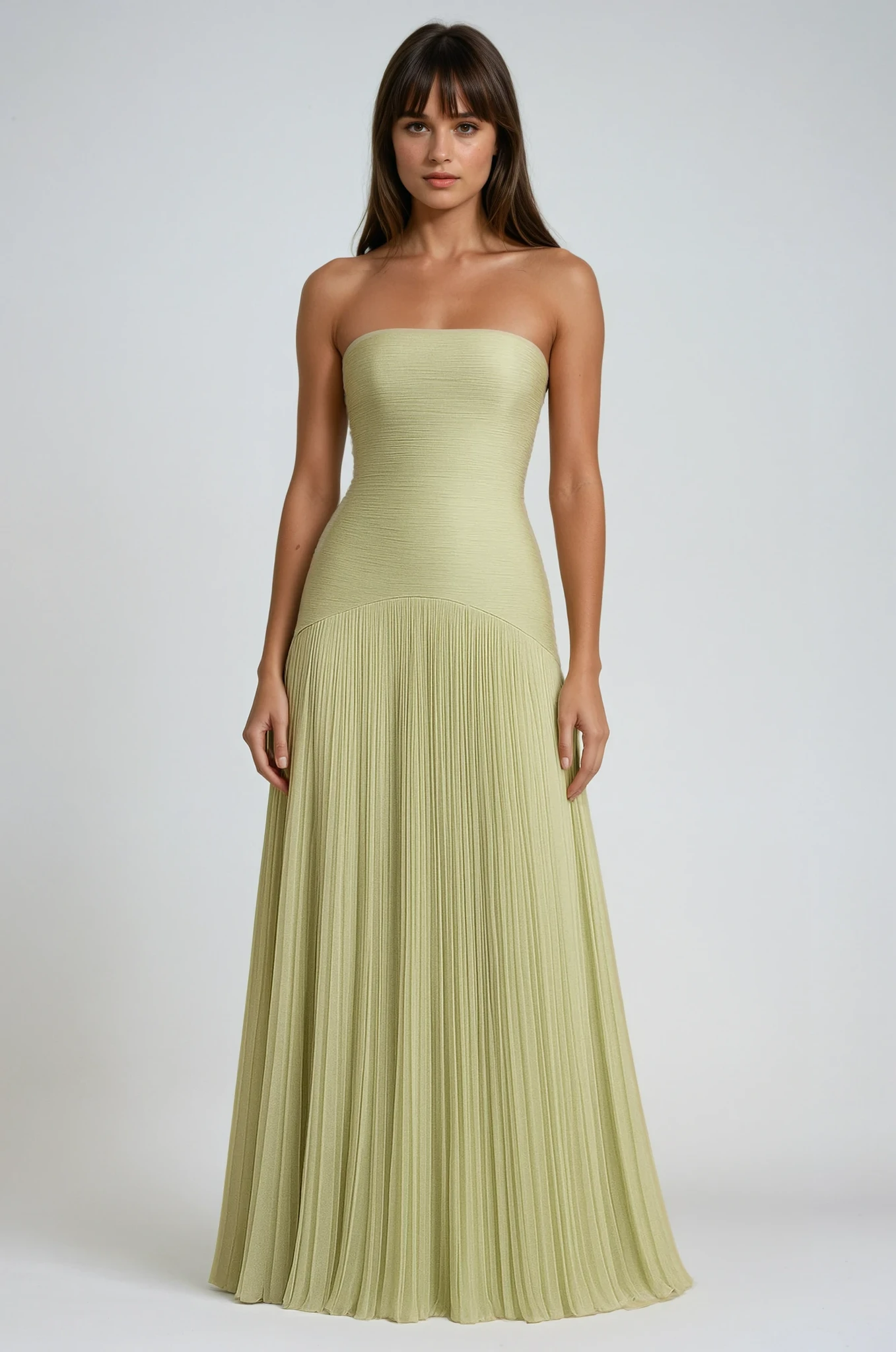 Camille | Robe Maxi de Mariée Plissée Tendance Élégant