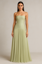 Camille | Robe Maxi de Mariée Plissée Tendance Élégant