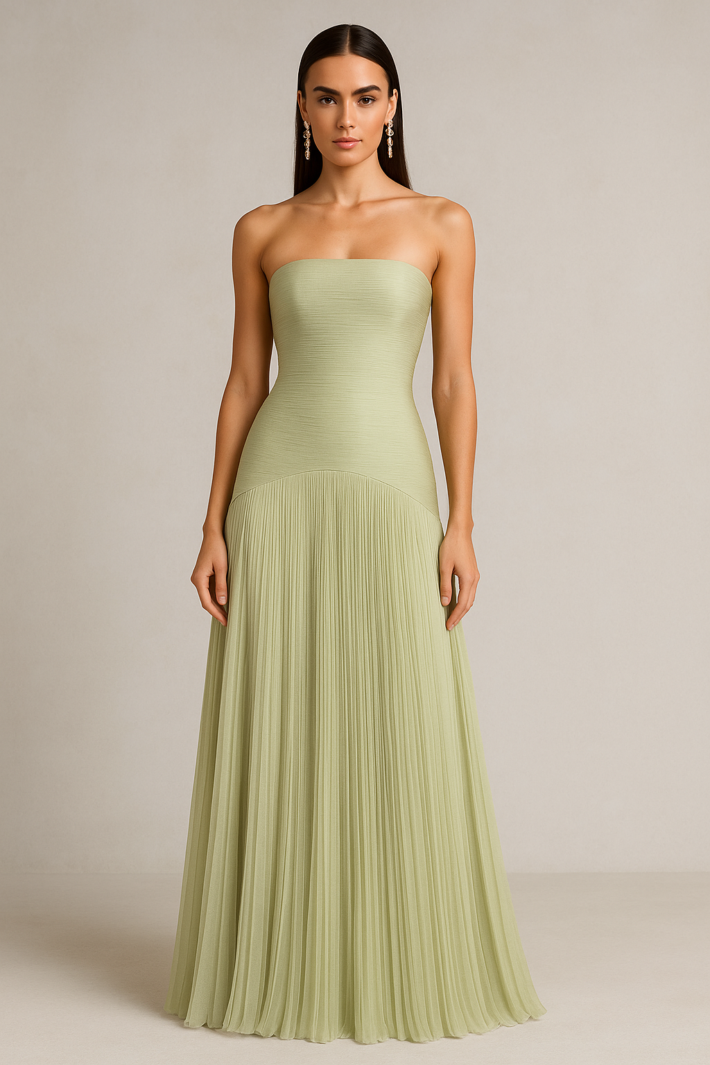 Camille | Robe Maxi de Mariée Plissée Tendance Élégant
