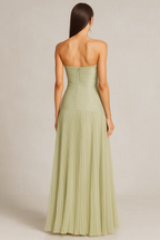 Camille | Robe Maxi de Mariée Plissée Tendance Élégant