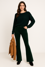 Pantalons Évasés Taille Haute Tendance Printemps