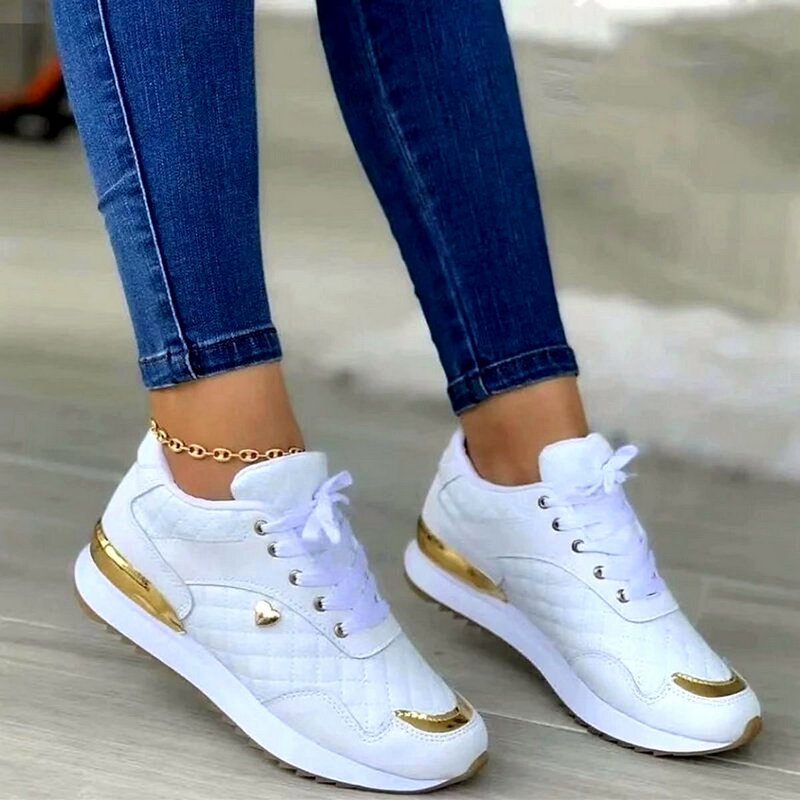 Flavienne - Sneakers Avec Imprimé Floral Pour Un Look Unique – Blanc