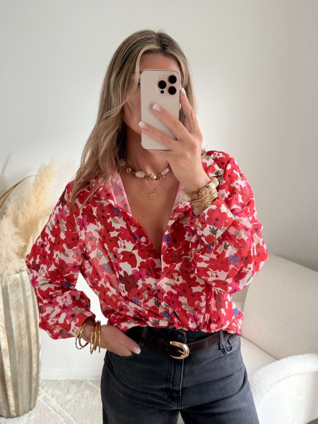 Chemise ample imprimée fleurs - Flora