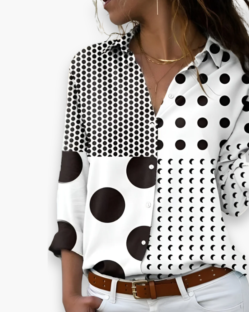 Chemisier graphique élégant pour femme | Chic et pratique – Gris