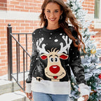 Claire | Pull de Noël Imprimé Tendance Éclatant