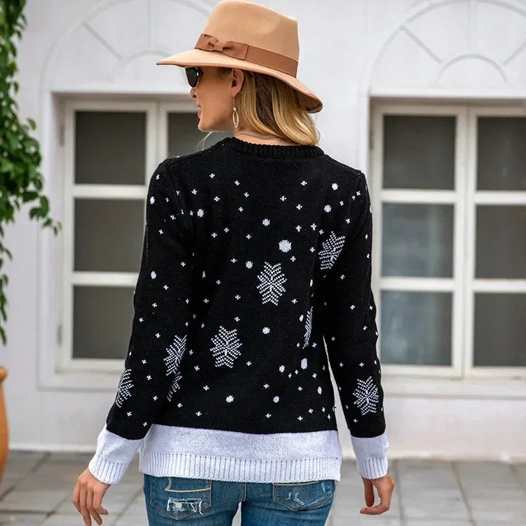 Claire | Pull de Noël Imprimé Tendance Éclatant