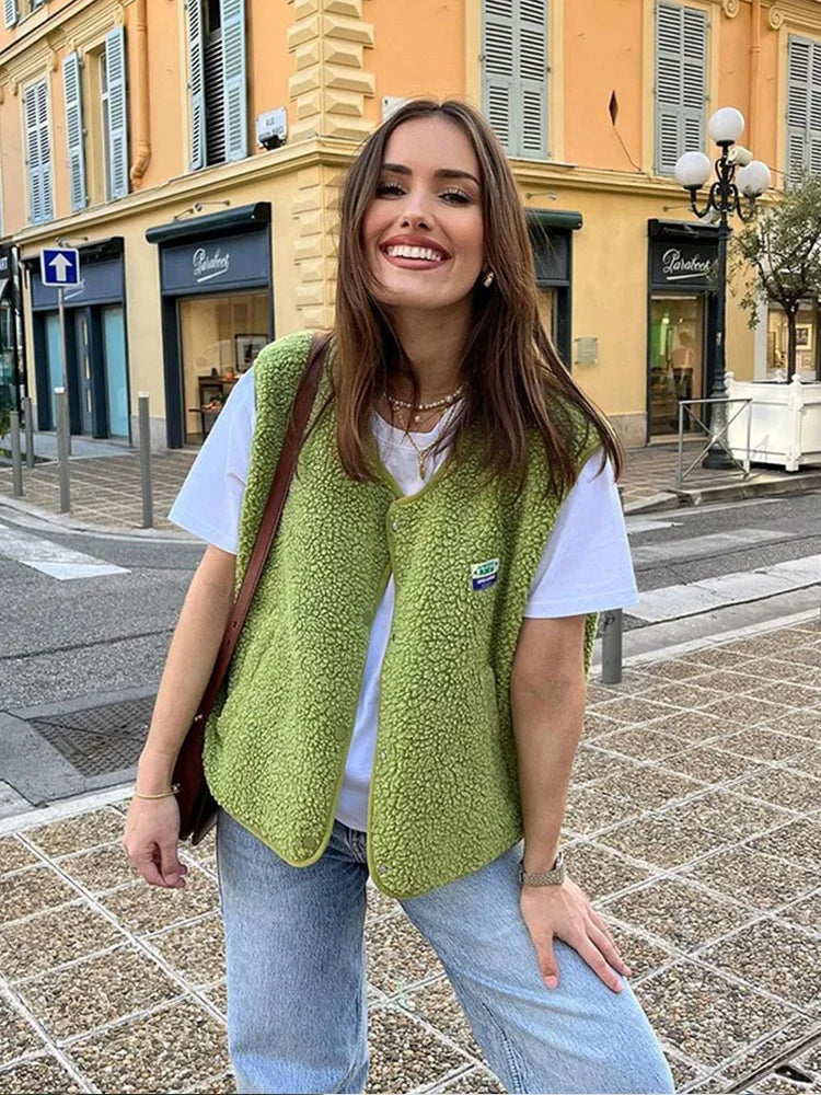 Camille | Gilet en Polaire Détente Tendance Élégant